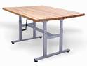 hausmann model 4325, 4326 deluxe crank butcher block work table