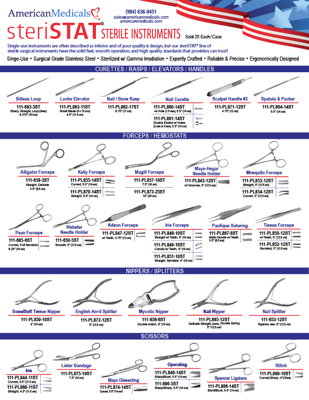 steriSTAT catalog